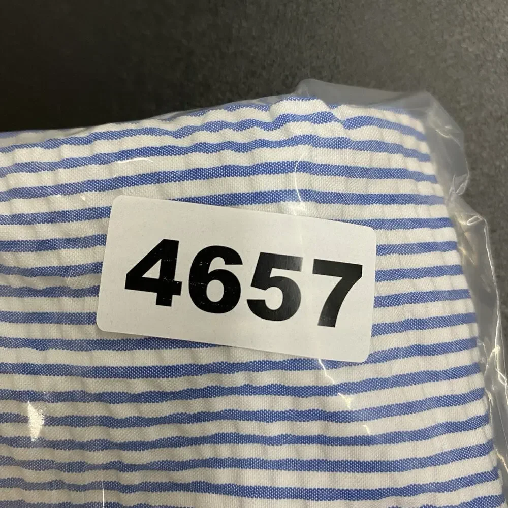 Brooks Brothers Red Fleece Seersucker Shorts Men 32 Blue White Stripe Preppy